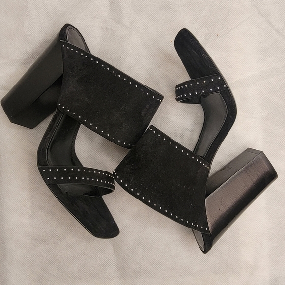 Saint Laurent Black Oak Slide Studded Sandals Sz 36 - Picture 10 of 16